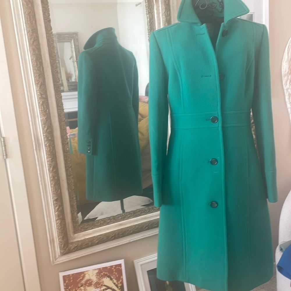 J.Crew double cloth coat. Green size 2.